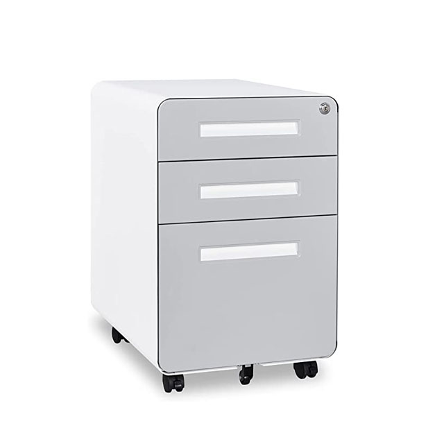 3 Drawer Curve Mobile Pedestal