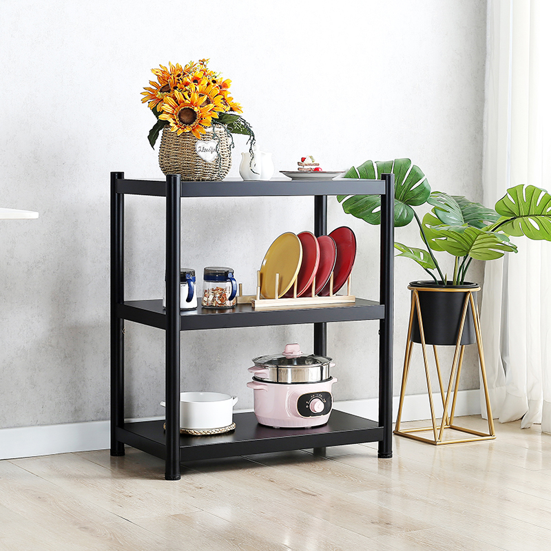 2 Tiers Black Goods Shelf