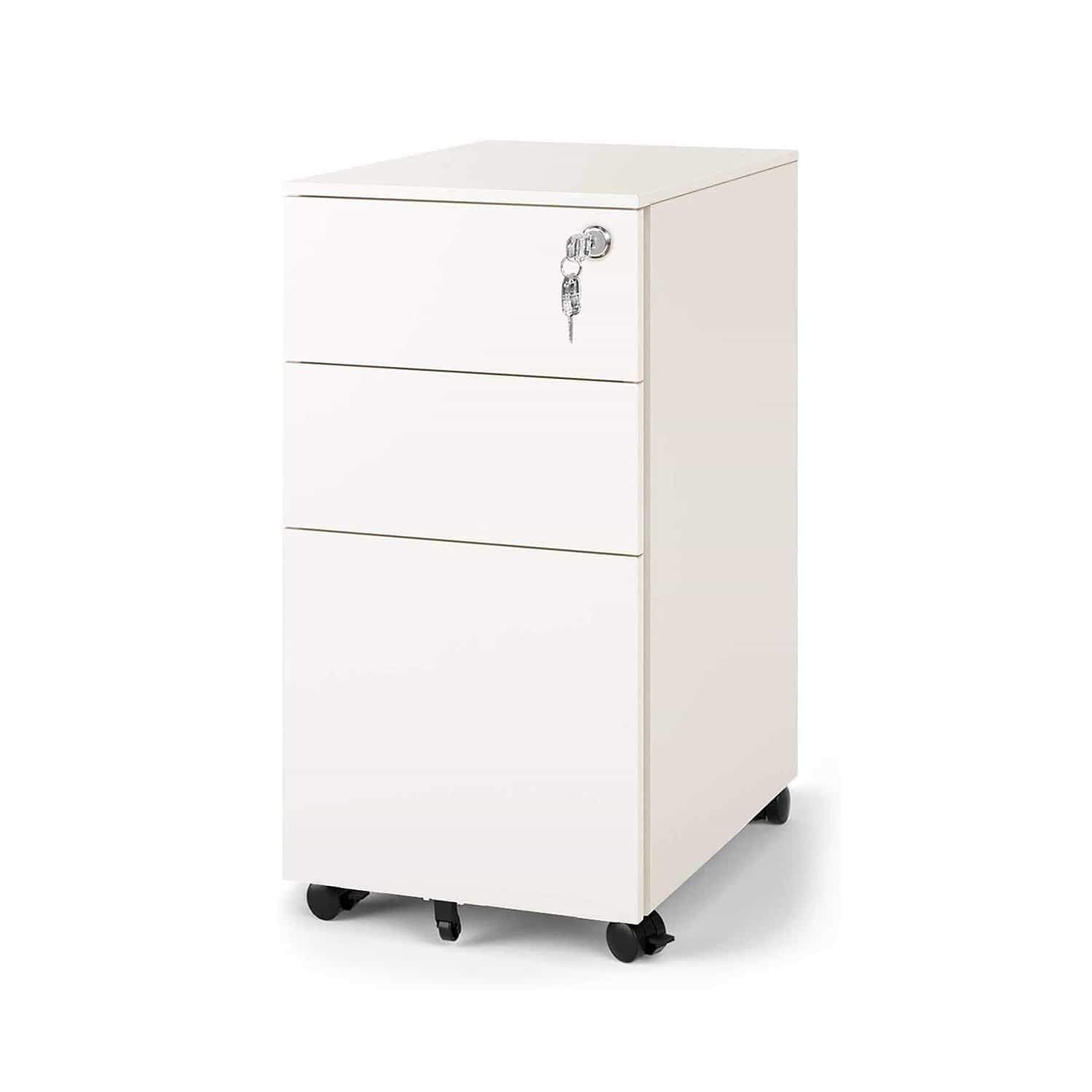 Slim 3 Drawer Mobile Pedestal