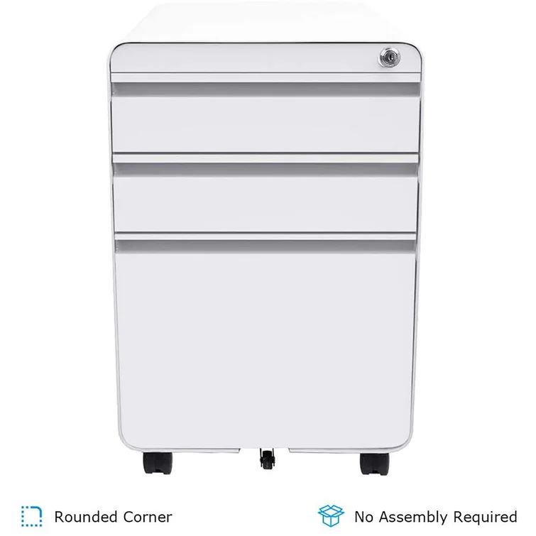 Curve 3 Drawer Mobile Pedestal