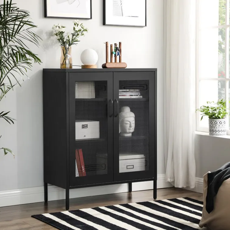 Mesh Door Sideboard Cabinet